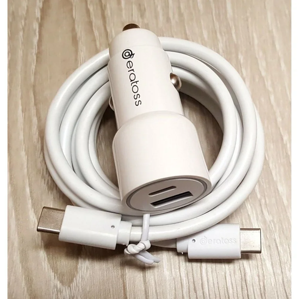 Android Combo Fast PD Car Charger with Type C to Type C Cable New in Box